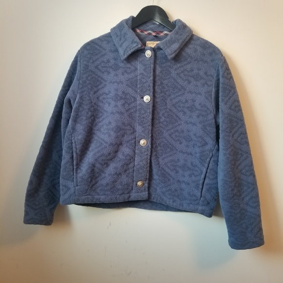 Woolrich women's blue Button front fleece jacket - Picture 10 of 10